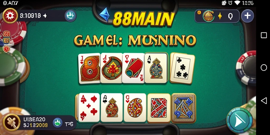 Tampilan utama 88MAIN dengan antarmuka permainan Domino yang menarik dan fungsional.