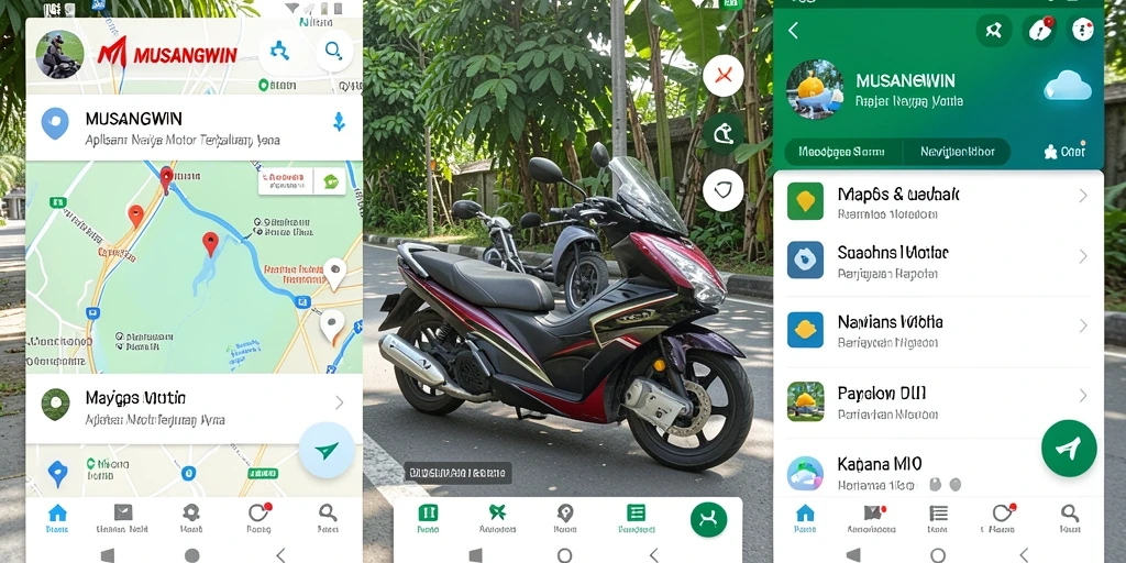 Tampilan antarmuka MUSANGWIN yang intuitif untuk navigasi motor.