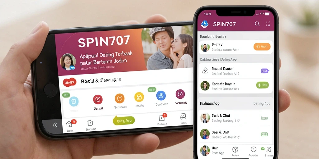 Antarmuka SPIN707 yang modern dan intuitif untuk aplikasi Dating App.