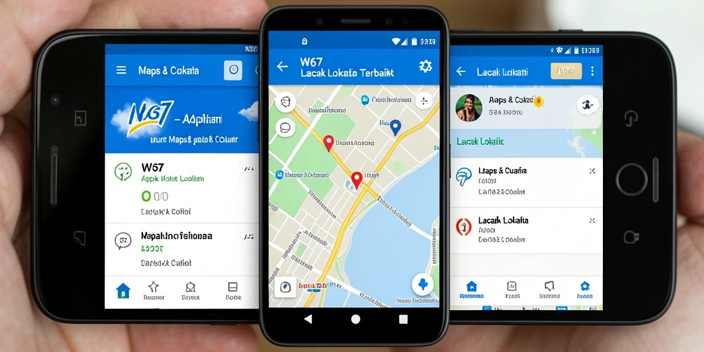 Tampilan antarmuka W67 dengan fitur Lacak Lokasi yang responsif.